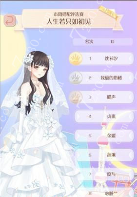 暖暖环游世界人生若只如初见评选赛