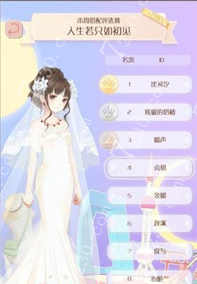 暖暖环游世界人生若只如初见评选赛
