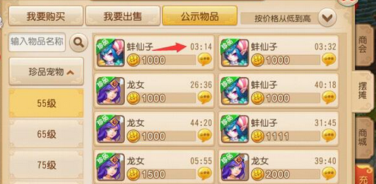 梦幻西游手游公示物品是什么