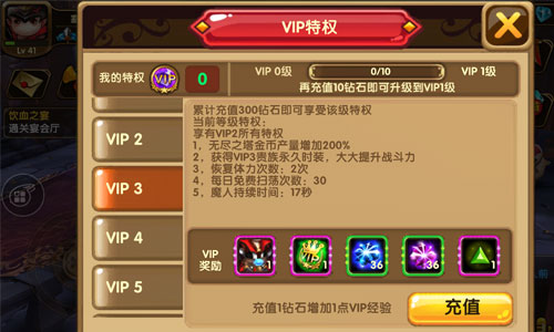格斗宝贝VIP3要多少钱,VIP3有什么特权