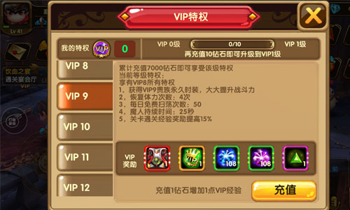 格斗宝贝VIP9要多少钱,VIP9有什么特权
