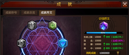全民奇迹成就符文是什么
