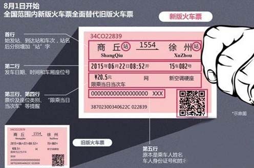 新版火车票是什么样子的 8月1日新版火车票将推行 7230手游网