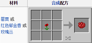 我的世界玫瑰红怎么合成