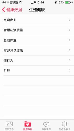 iOS9健康应用中的性行为/月经怎么记录
