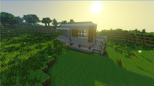 我的世界手机版0.13.1石头小屋建造教程