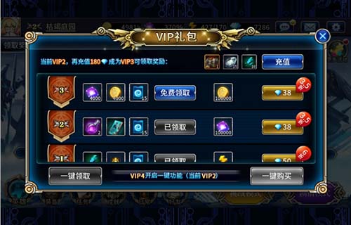 苍翼之刃vip每日礼包有什么？