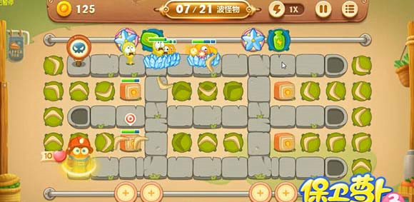 保卫萝卜3集市第36关怎么过 保卫萝卜3集市第36关攻略图解