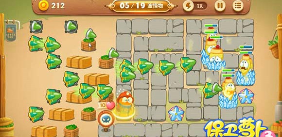 保卫萝卜3集市第39关怎么过 保卫萝卜3集市第39关攻略图解