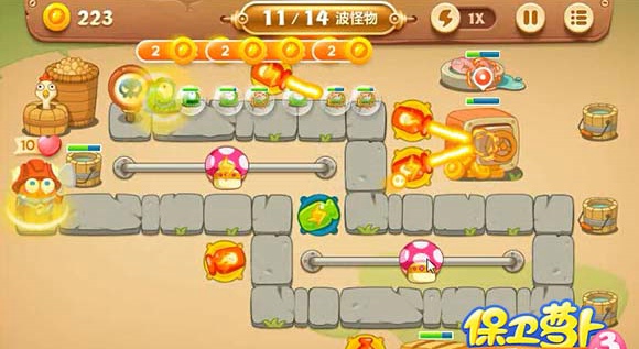 保卫萝卜3集市第52关怎么过 保卫萝卜3集市第52关攻略图解