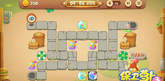 保卫萝卜3集市第55关怎么过 保卫萝卜3集市第55关攻略图解