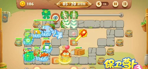 保卫萝卜3集市第60关怎么过 保卫萝卜3集市第60关攻略图解