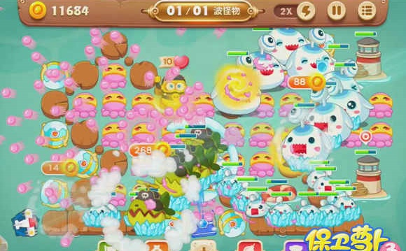保卫萝卜3码头第45关怎么过 保卫萝卜3码头第45关攻略金萝卜攻略