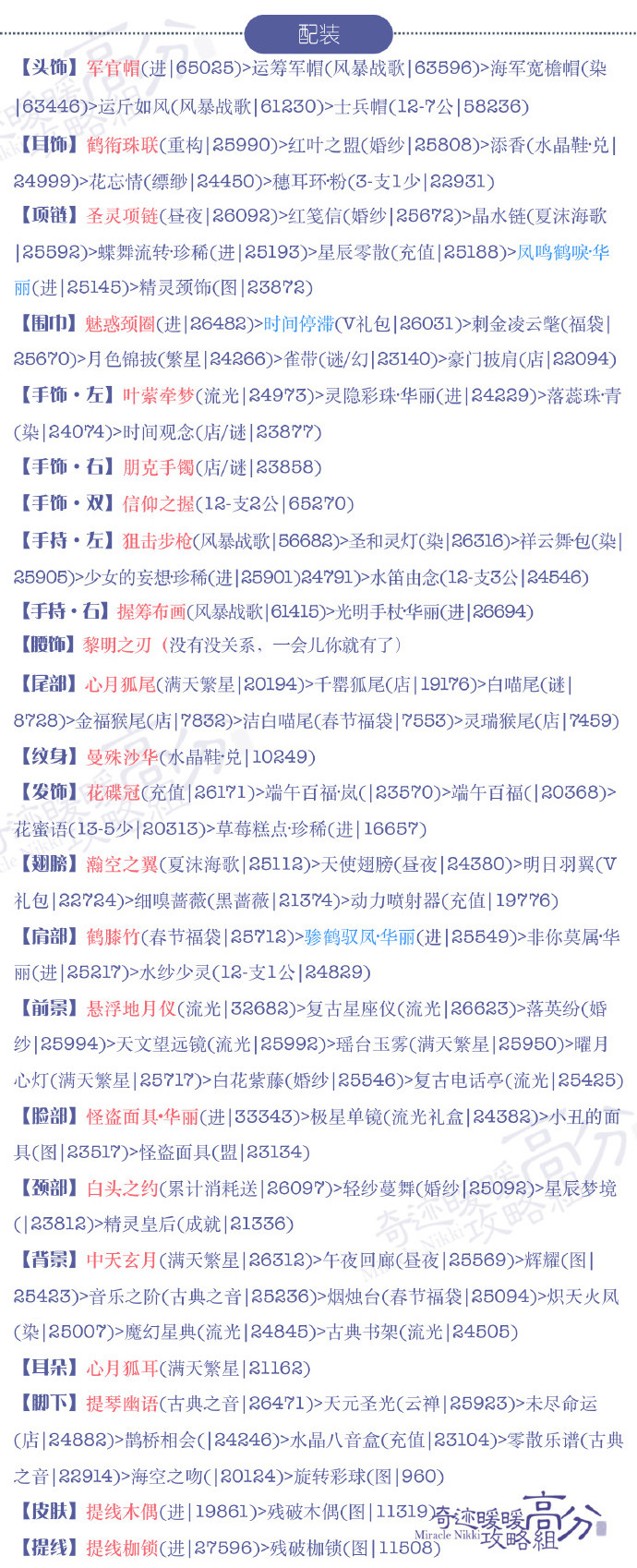 奇迹暖暖15-9公主级高分攻略 奇迹暖暖15-9公主级顶配攻略
