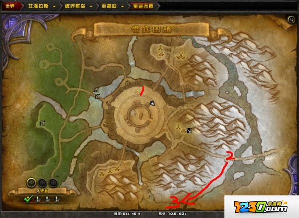 魔兽世界7.0世界BOSS至高岭碾压者奥布多布坐标分享