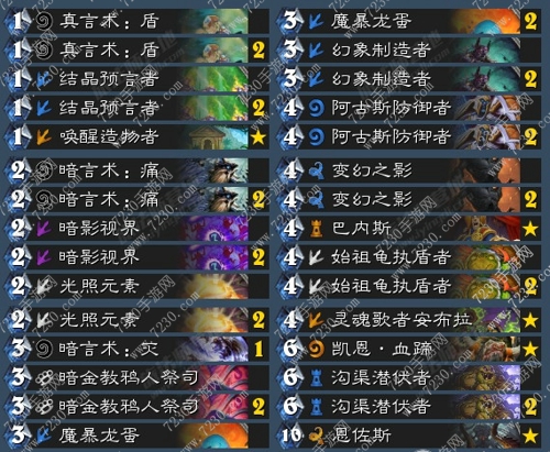 炉石传说王师傅安戈洛最新脏牧卡组 炉石传说猛犸年新版牧师卡组攻略