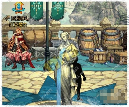 DNF4月21号神秘人位置 暗黑城港口红色魔女附近雕像后