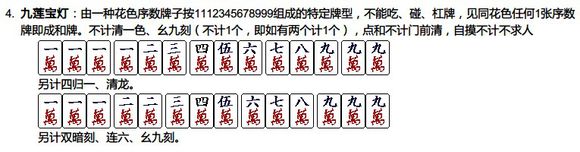 国标麻将番种图解 国标麻将规则和图解