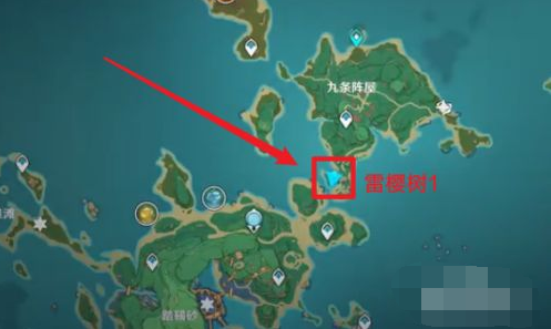 原神五颗雷樱树在哪里 原神五颗雷樱树位置一览