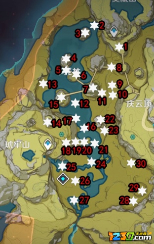 原神逐月符全部位置分布图 原神觅取月晖逐月符有多少个