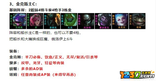 云顶之弈s6斗枪阵容怎么玩 云顶之弈s6斗枪阵容搭配攻略